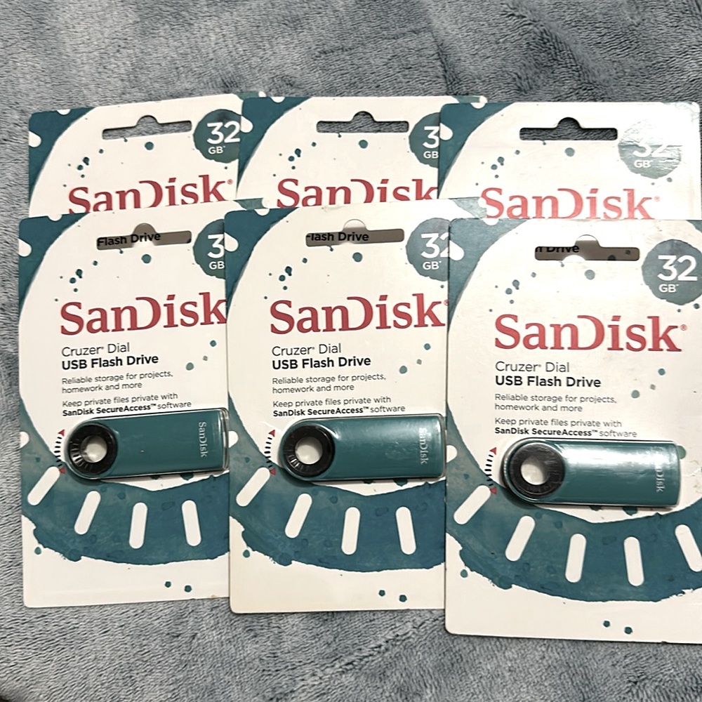 6 pack of SanDisk 32GB flash drives